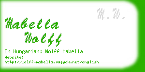 mabella wolff business card